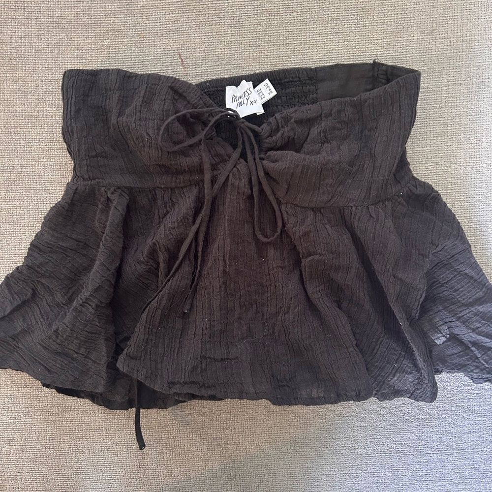 Princess Polly Black Smocked Top